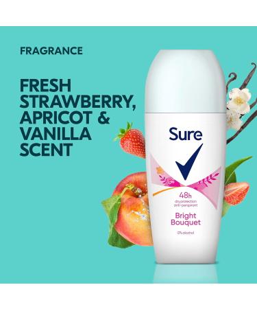 Sure Bright Bouquet Anti-Perspirant Roll On for 48-hour sweat and odour protection deodorant for women 6x 50 ml - Buy Online on GoSupps.com