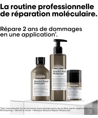 L'Or al Professionnel Absolut Repair Molecular Gift Set Repairing Routine Damaged Hair Shampoo + Rinse-Out Serum + Leave-In Mask Trio Serie Expert Limited Edition - Buy Online on GoSupps.com