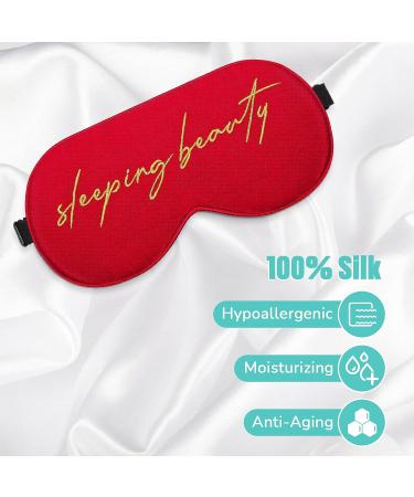 Soothing Silk Sleep Mask for Women - Natural Mulberry Eye Mask with Adjustable Strap for Complete Light Blackout - Perfect for Travel and Nighttime Rest - Buy Online on GoSupps.com