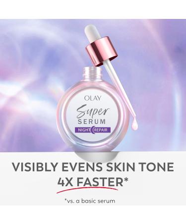 Olay Super Serum Night Repair Fragrance-Free Trial Size - Niacinamide Peptide Salicylic & Lactic Acid Glycerin - 5-in-1 Skin Care Benefits - Hydrating Reduces Dark Spots Anti-Aging 0.4 Oz - Buy Online on GoSupps.com