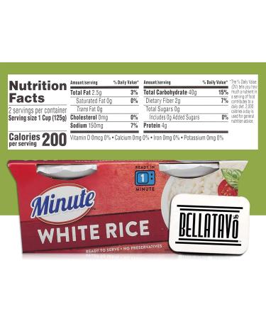 Microwavable Rice Bundle: 2x 8.8 Oz Minute Rice + BELLATAVO Ref Magnet - 4 Cups Instant Cooked White Rice - Buy Online on GoSupps.com