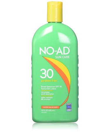 NO-AD Sunscreen Lotion SPF 30 16 Fl Oz (2 Pack)