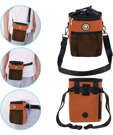 Buy XL Waterproof Dog Feeding Bag for Treats | Perfect for Training & Agility | Orange - Buy Online on GoSupps.com