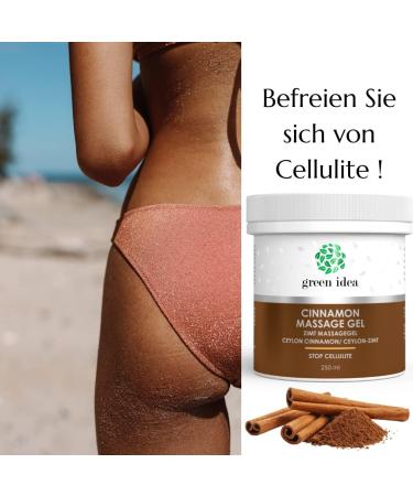 green idea Cinnamon massage gel against cellulite 250 ml - Buy Online on GoSupps.com