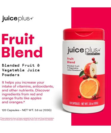 JuicePlus+ Fruit Blend: Plant-Based Whole Food Supplement with Apple, Peach, Cranberry, & More! - Vegan, Gluten-Free, Non-GMO, Kosher - Packed with Plant-Based Vitamins - 1 Bottle (60 Servings) - Buy Online on GoSupps.com