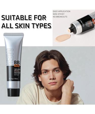 Mens BB Cream Foundation Tinted Moisturiser Mens Concealer Colour Correcting Cream for Cover Blemishes Tinted Sunscreen for Face Skin Tint Foundation with SPF15+ Sunscreen Moisturizer Face - Buy Online on GoSupps.com