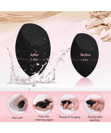 Beauty Blenders Larbois 3-Pack Make up Foundation Sponges Non Latex Professional Blending Sponge Set for Liquids Concealer and Cream (Black+Black+Black) the Black+Black+Black - Buy Online on GoSupps.com
