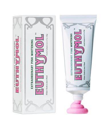 EUTHYMOL Whitening Toothpaste (3.7fl oz) - Stain Removal in 2 Weeks Long-Lasting Freshness for Sensitive Gum & Teeth. Bad Breath Cavity Prevention. Recyclable Aluminum Tube Pack of 1