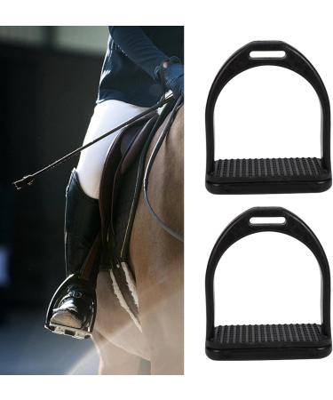 MOVKZACV Safety Stirrups 2Pcs Horse Riding Stirrups Lightweight Wide Track Equestrian Stirrups Treads with Non-slip Rubber Pad Equestrian Supplies for Childen/Adults(90 x 96 mm for Childen) - Buy Online on GoSupps.com