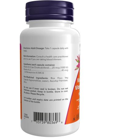 Now Foods Vit D-3 1 000 IU & K2 45mcg 120vcap & C-1000 with 100mg Bioflavonoids 100vcap - Buy Online on GoSupps.com