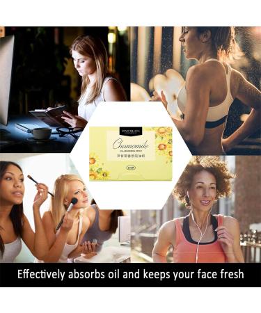 4 Packungen Gesichts-L schpapier Gr ntee labsorbierende Bl tter f r M nner Frauen 400 St ck Gesichts l Blotting Paper Gesicht Blotting-Papiere Face Oil Blotting Papers l-L schpapier Chamomile - Buy Online on GoSupps.com
