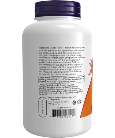 Now Foods B-50 Complex - 250 Tablets for Energy & Stress Support - Buy Online on GoSupps.com