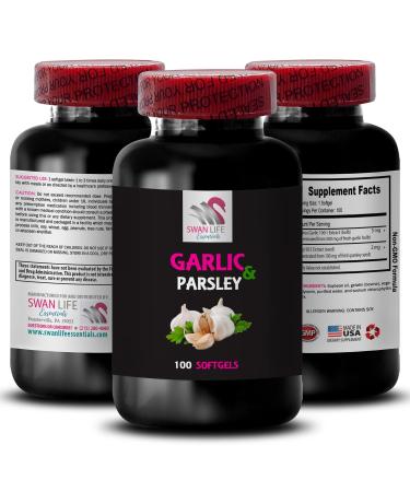 GARLIC AND PARSLEY ODORLESS - garlic parsley dietary supplement garlic and parsley supplement odorless Organic Odorless Softgels Freshness Support Capsule Convenience Herbal Blend 1Bot