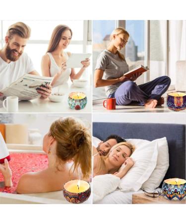 Fragrance Candles Aromatherapy Gift Set - Rose Lavender Vanilla & Lemon - 4 Large Natural Wax Candles for Stress Reduction - Perfect Spa & Yoga Gift for Women - Buy Online on GoSupps.com