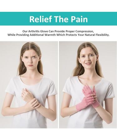 2 Pairs Arthritis Compression Gloves for Relieve Rheumatoid Arthritis  Osteoarthritis  Carpal Tunnel  Joint Pain  Open Fingerless Gloves  Fit for Women and Men to Daily Work (Pink  Medium) - Buy Online on GoSupps.com