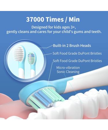 WHITOP ED07 Sonic Electric Toothbrush for Kids | Rechargeable, 3 Modes, Smart Timer | Wireless Charging Children's Electronic Tooth Brush | 70 Days Battery Life | Blue - Buy Online on GoSupps.com