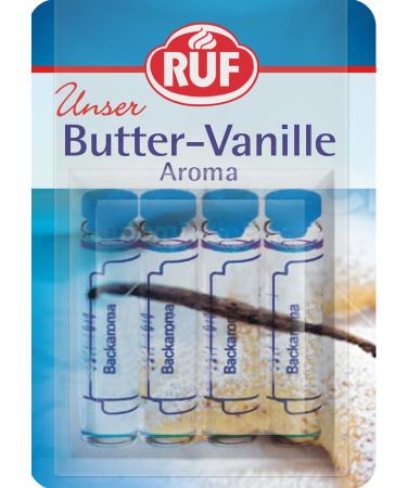 Ruf Backarianoma butter-vanilla 4 bottles of vanilla aroma for cakes tarts waffles or cookies dosable gluten-free & vegan - Buy Online on GoSupps.com
