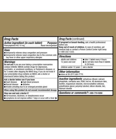 GoodSense Maximum Strength Nasal Decongestant PE 10mg - 72 Count - Buy Online on GoSupps.com