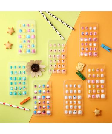 168 Pieces Girls Press on Nails Set | Short False Fingernails for Kids | Cute Little Girl Design | Manicure Decoration Kit with 7 Boxes - Buy Online on GoSupps.com