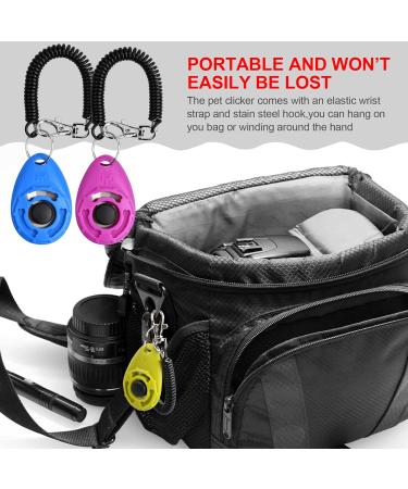 Profi Clicker Dog Training Kit - 16-Piece Set for Dogs Cats & Horses - Hand Loop & Big Button - Buy Online on GoSupps.com