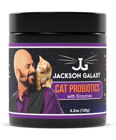 Jackson Galaxy Cat Probiotics and Digestive Enzymes | Best Probiotic Powder for Cat Diarrhea, Vomiting Relief, Upset Stomach & Pet Allergies | Feline Probiotic Supplement | Kitten Treatment 4.2oz