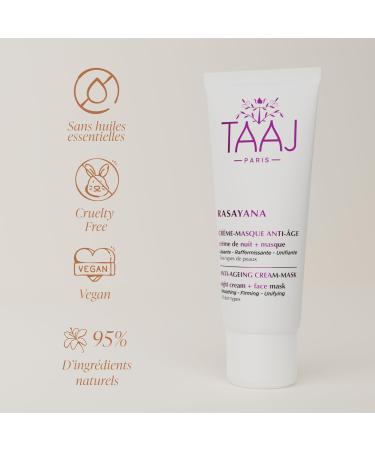 TAAJ | Cr me Anti- ge - RASAYANA | Lisse les Rides | Riche en Actifs R g n rants Restructurants & Reconstituants | Peau Repulp e & Ferme Vegan | 75 ml - Buy Online on GoSupps.com