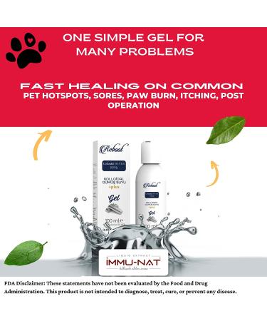 Reboot Topical Wound Gel 35PPM Colloidal Silver - Fast Pain & Itch Relief for Burns, Cuts, Scars - Homeopathic Care for Pets & Kids - 3.40oz - Buy Online on GoSupps.com
