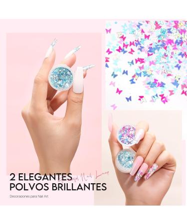 Morovan Poly Gel Starter Set - 8 Colors 48W UV/LED Lamp DIY Nail Kit for Home Use - Perfect Geln gel Poly Gel Extension Set for Women - Buy Online on GoSupps.com