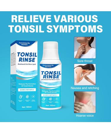 Tonsil Stone Remover Mouthwash | Natural Oral Rinse for Tonsil Relief & Bad Breath | Paraben & Alcohol-Free - Buy Online on GoSupps.com