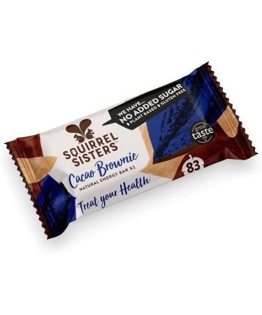 Squirrel Sisters Cacao Brownie Snack Bar No Added Sugar Vegan Gluten-Free Nutrition Bars Plant-based Snacks for Adults and Kids Box of 16 x 40 grams Cacoa Brownie - Buy Online on GoSupps.com