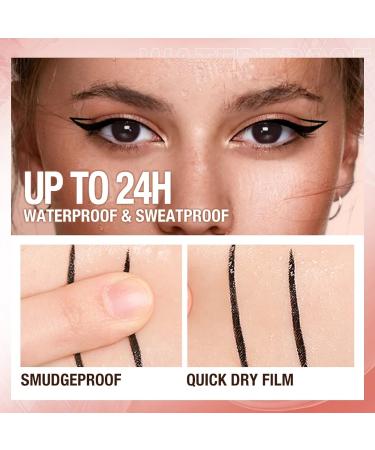 Rosarden Liquid Eyeliner - Super Thin Waterproof Black Eyeliner for Smudge Proof, Long Lasting Makeup - Buy Online on GoSupps.com
