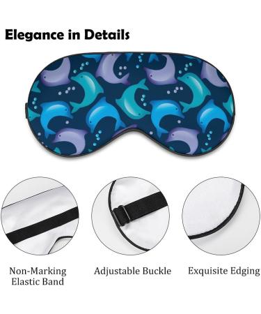 Dolphins and Bubbles Sleep Mask - Adjustable Eye Cover for Sleeping and Travel - Men, Women - Blocks Light for Restful Sleep - Buy Online on GoSupps.com