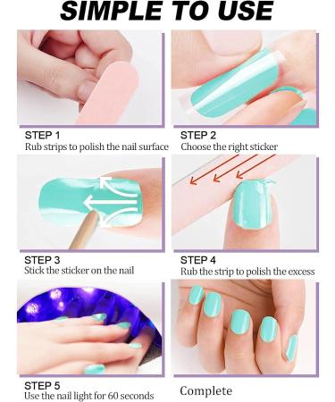 Kalolary 20PCS Nail Gel Polish Strips - Light Pink | Self-Adhesive Wraps for Cured Gel Nails | Nail Stickers Decals - UV/LED Lamp Required - Buy Online on GoSupps.com