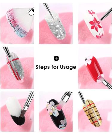 Shop 15 Pcs Black Nail Art Brush Set - UV Gel Nail Design Brushes for Salon & DIY Creations - Buy Online on GoSupps.com