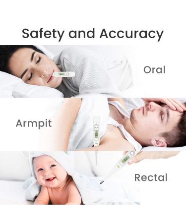 Femometer Digital Oral Thermometer - Accurate Body Temperature Thermometer for Kids & Adults - Medical Grade White - Buy Online on GoSupps.com
