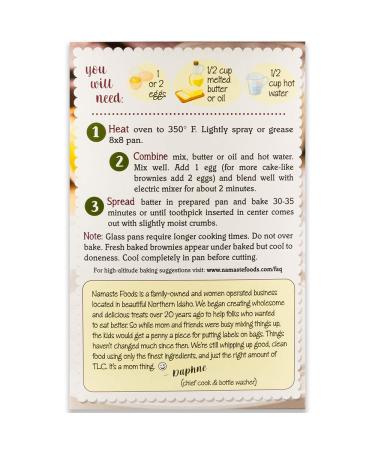 Organic Gluten-Free Dark Chocolate Brownie Mix - Namaste Foods 16 oz - Buy Online on GoSupps.com