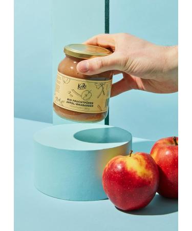 KoRo - Organic apple-rhubarb puree 6 x 360 g - Buy Online on GoSupps.com