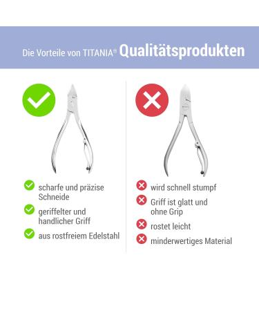 Titania Extra Sharp Professional Nail Tongs (10.5 cm) - Strong Stainless Steel Nail Scissors for Manicure & Pedicure Ideal for Thick & Strong Toenails - International Shipping Available - Buy Online on GoSupps.com