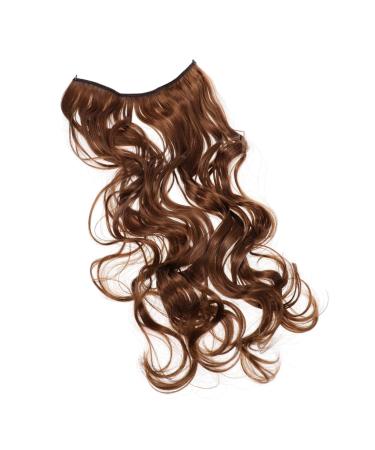 HAPINARY Wavy Hair Extensions Hair Clips for Curly Hair Crown Bows for Girls Ponytail Evil Eye for Car Curly Hair Wigs Straight Human Hair Wig High Temperature Wire Extend Curls 66x26x0.8cm Light Brown