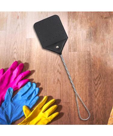 Leather Swatter Fly Swatter Heavy Duty Edition Extended Handle Durable Washable Household Bug Swatter Fly Swatters Leather Bug Swatter with Hang Hole - Buy Online on GoSupps.com