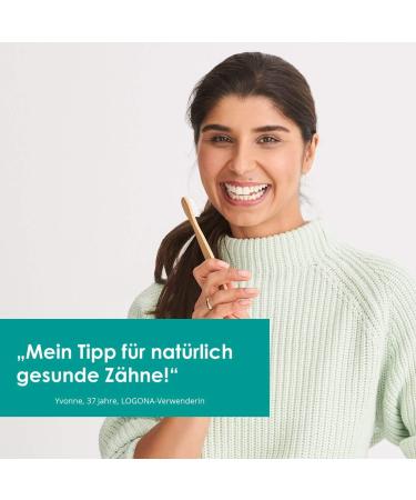 Logodent Natural White Peppermint Toothpaste - Vegan Gentle Teeth Whitening & Enamel Protection - 75ml - Buy Online on GoSupps.com