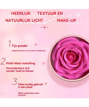 Rose Blush 3D Petal Inspired Face Powder Long Lasting Buildable Color Lightweight cheek makeup for feminine girls romantic party and evening event appearance - Buy Online on GoSupps.com