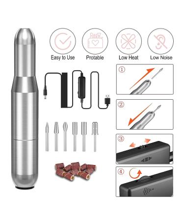 Portable USB Electric Nail Drill Kit with 120W UV LED Lamp - All-In-One Professional Nail Set for Beginners - Buy Online on GoSupps.com