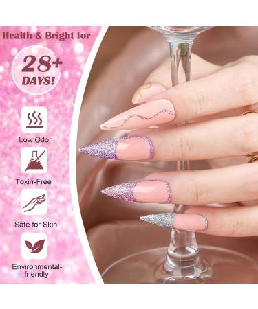 Kredioo Reflective Glitter Gel Nail Polish Gel Liner Nail Art Polish Sparkle Flash Diamond Painted 12 Colors UV Lamp Cured Soak-off Polish Golden Pink Silver Neon DIY Home Salon Manicure Gel Glitter Gel Liner 12 - Buy Online on GoSupps.com