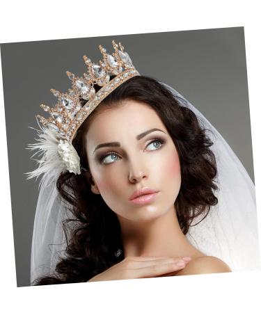 Healeved Baroque Crown Wedding Bridal Crown Headpiece Wedding Bride Crown Rhinestone Crown for Bride Wedding Rhinestone Crown Rhinestone Crown for Ladies Crown for Women Zinc Alloy - Buy Online on GoSupps.com