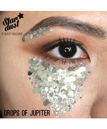 BeautyBLVD Stardust - 3 Piece Face Body & Hair Glitter Kit | Cosmetic Glitter for Festivals & Parties | Cruelty Free - Buy Online on GoSupps.com