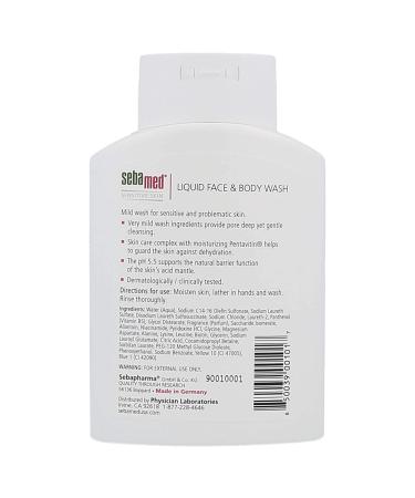 Sebamed USA Liquid Face & Body Wash 6.8 fl oz - Gentle Cleansing Formula - Buy Online on GoSupps.com