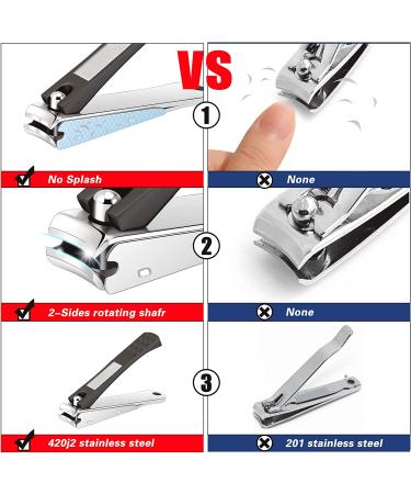 CGBE Nail Clippers Set - Ultra Sharp Stainless Steel Kit for Men and Women (4 pcs) - Buy Online on GoSupps.com