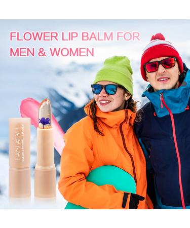 Color Change Flower Lip Balm pH for Pink Shade | Long-Lasting Moisturizing Vegan Lipstick (Red/Pink/Yellow) - Buy Online on GoSupps.com