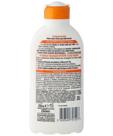 Garnier Ambre Solaire Moisturising Shea Butter SPF 30 - 200ml | Buy Online Internationally - Buy Online on GoSupps.com
